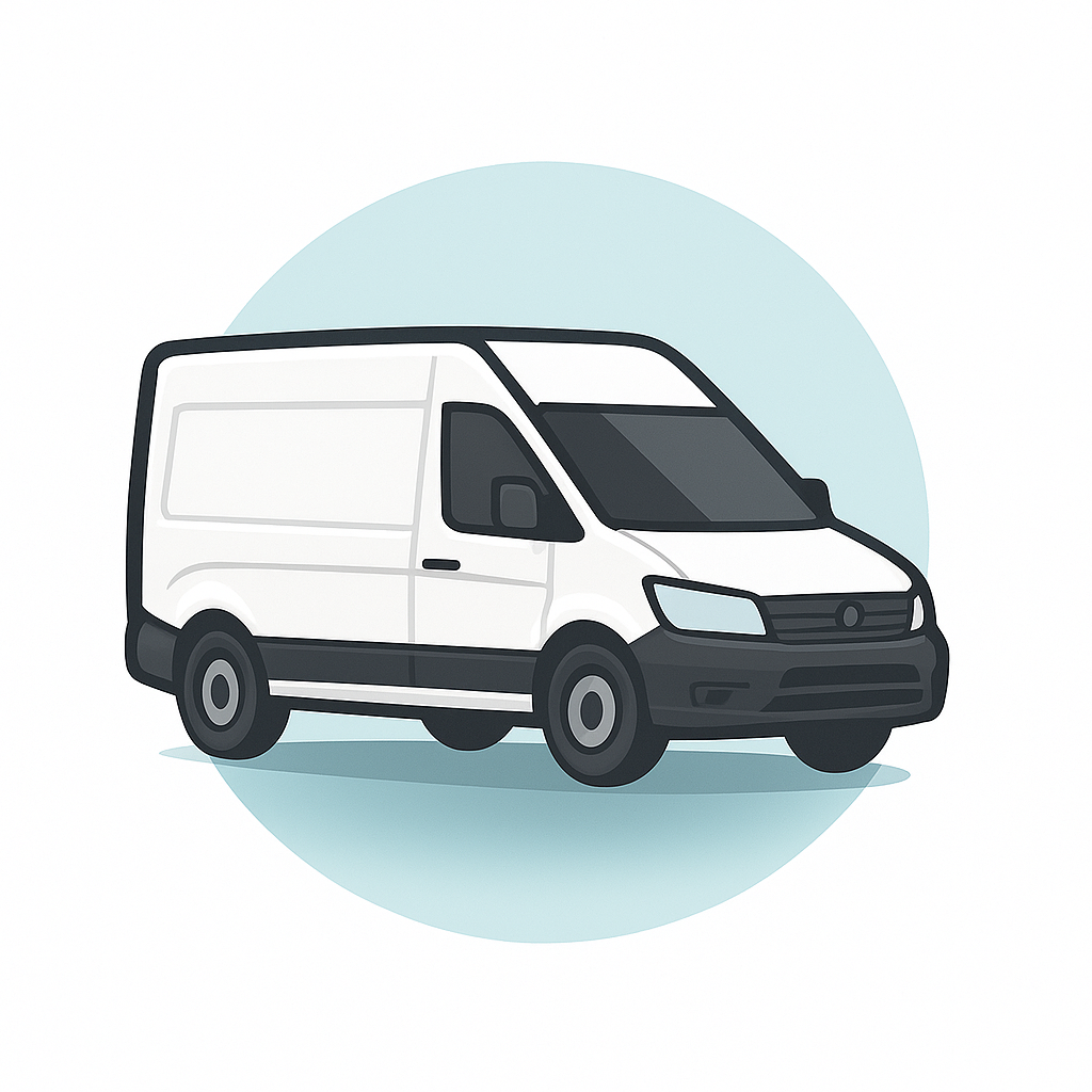 Long-wheel-base van